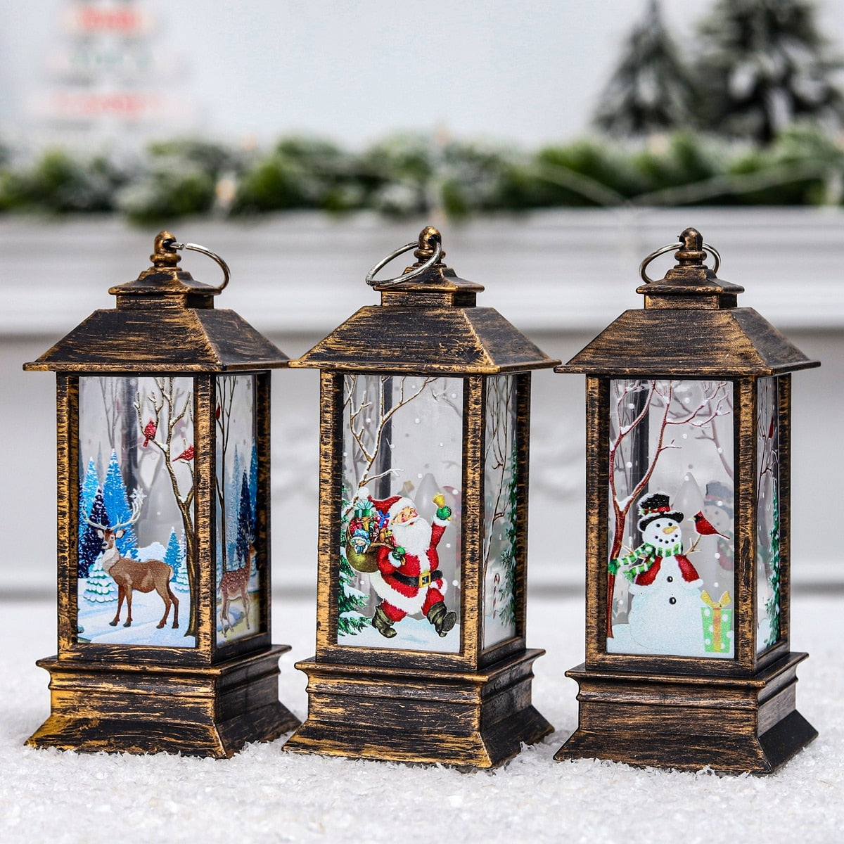 Floroux Christmas lantern | LED snowman decoration | Festive atmosphere | Perfect for Christmas