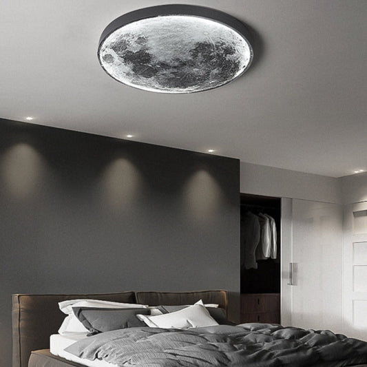 Floroux Lampe 3D LED Lune & Terre | Plafonnier & Applique murale | Éclairage atmosphérique | Design moderne | Décoration pour la maison