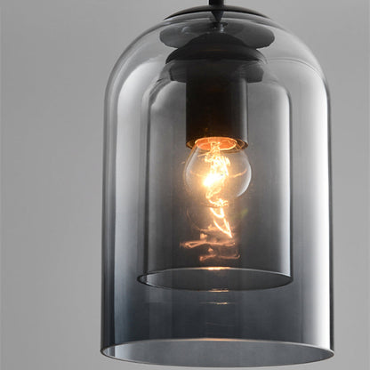 Double verre design lampe pendante mi-siècle avec unique