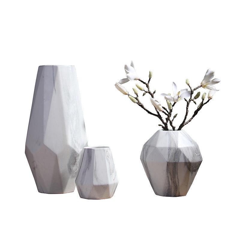 Floroux Geometric Marble Vases | Timeless Design | High Quality Decoration | Perfect for the Home