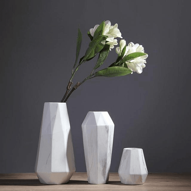 Floroux Geometric Marble Vases | Timeless Design | High Quality Decoration | Perfect for the Home