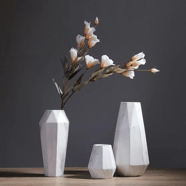 Floroux Geometric Marble Vases | Timeless Design | High Quality Decoration | Perfect for the Home