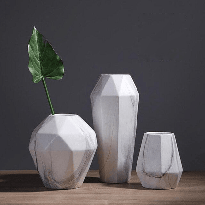 Floroux Geometric Marble Vases | Timeless Design | High Quality Decoration | Perfect for the Home