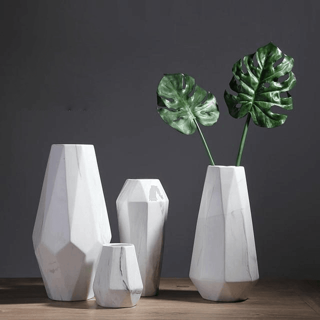 Floroux Geometric Marble Vases | Timeless Design | High Quality Decoration | Perfect for the Home