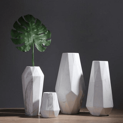 Floroux Geometric Marble Vases | Timeless Design | High Quality Decoration | Perfect for the Home