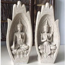 2 pièces Figurine de Bouddha