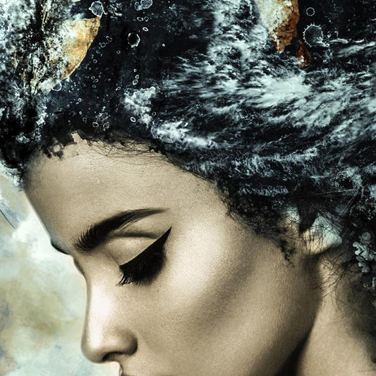 Toile Tourbillon Cheveux Fille Abstrait