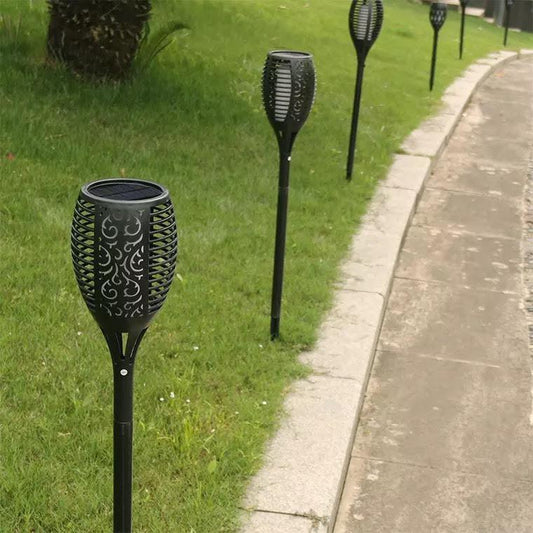 Torches solaires LED Deluxe 96 LED (4 pièces)