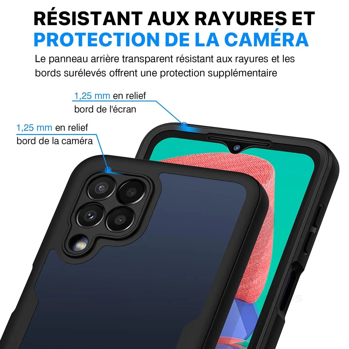 Coque 360 Degrés Pour Samsung Galaxy M33 M53 5G A12 M32 A22 M22 M52 M12 A02 A21S A10S A20S A30 Transparent Protection