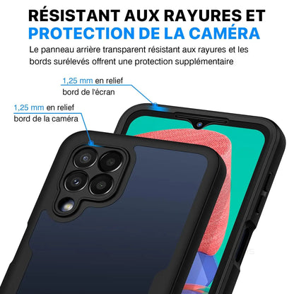 Coque 360 Degrés Pour Samsung Galaxy M33 M53 5G A12 M32 A22 M22 M52 M12 A02 A21S A10S A20S A30 Transparent Protection