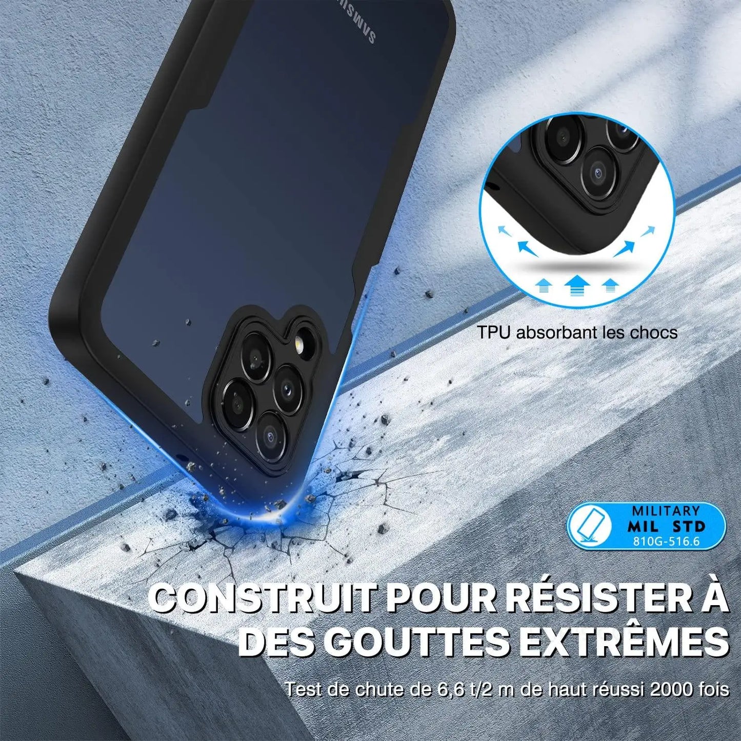 Coque 360 Degrés Pour Samsung Galaxy M33 M53 5G A12 M32 A22 M22 M52 M12 A02 A21S A10S A20S A30 Transparent Protection