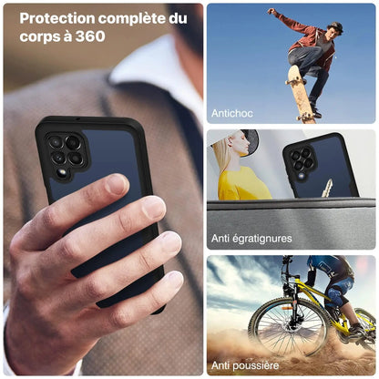Coque 360 Degrés Pour Samsung Galaxy M33 M53 5G A12 M32 A22 M22 M52 M12 A02 A21S A10S A20S A30 Transparent Protection