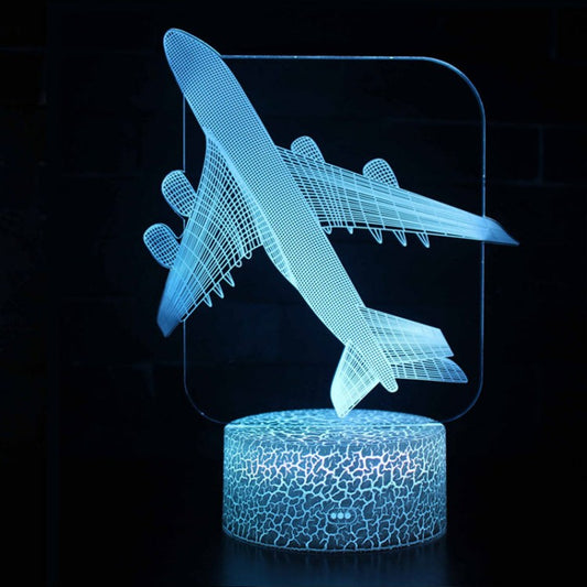3D Floroux Avion LED Lamp | Color changing night light | Decorative lamp for children's room and aviation fans | USB ambient lamp