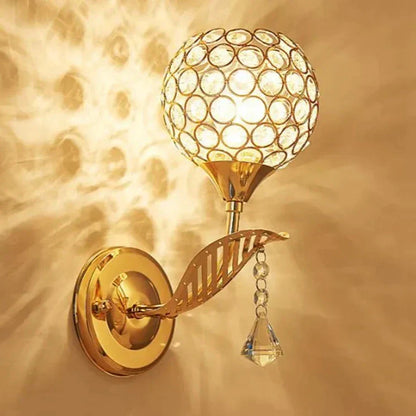 Floroux - Élégante lampe murale LED avec accents en cristal pour des espaces élégants