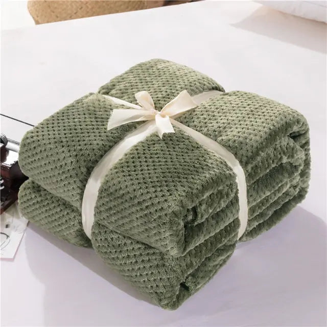 DouceHiver - Plaid Douillet en Flanelle pour Lit d'Hiver