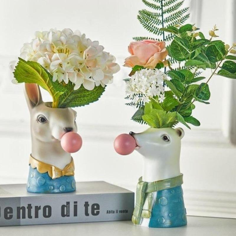 Floroux Decorative Animal Vase | Creative Flower Vase with Character