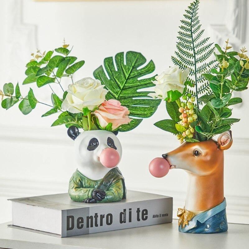 Floroux Decorative Animal Vase | Creative Flower Vase with Character