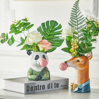 Floroux Decorative Animal Vase | Creative Flower Vase with Character
