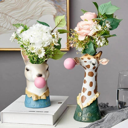 Floroux Decorative Animal Vase | Creative Flower Vase with Character