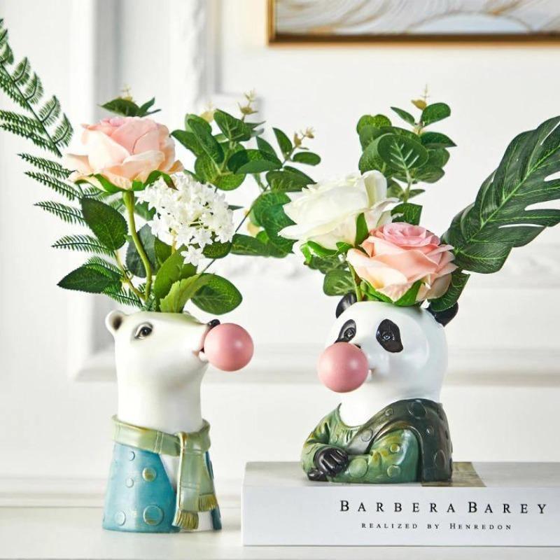 Floroux Decorative Animal Vase | Creative Flower Vase with Character