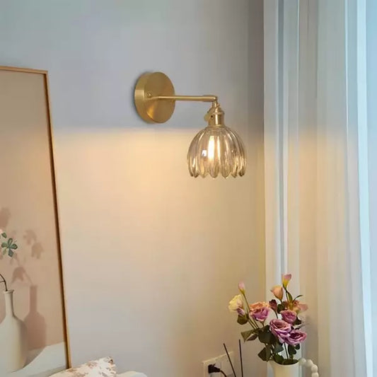 Applique Murale en Verre Tulipe Fleur Bud Floroux