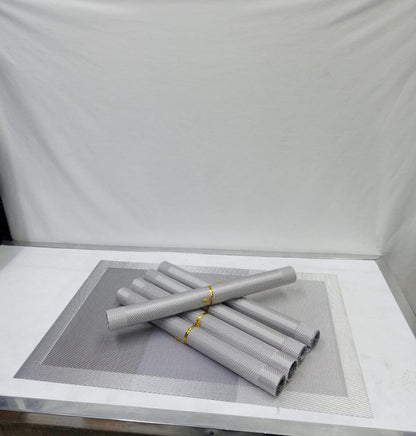 6 pièces de sets de table en PVC rectangulaires