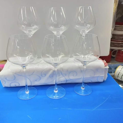 6Pc Verres à vin inclinés