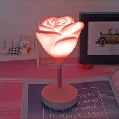 Lampe romantique à roses