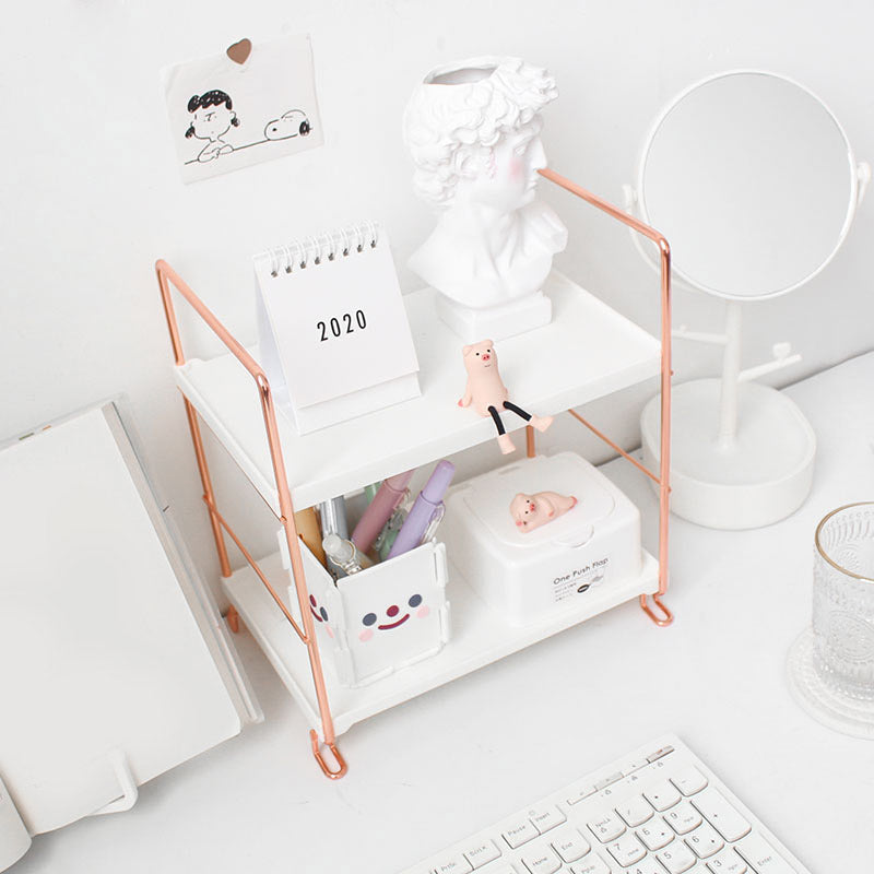 Étagère de rangement Floroux Bureau Or Rose