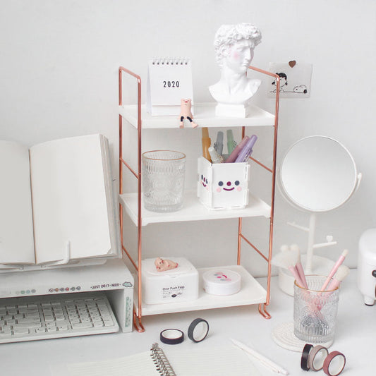 Étagère de rangement Floroux Bureau Or Rose