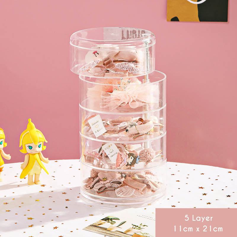 Bijoux de Pin Floroux - Rangement Transparent Rotatif