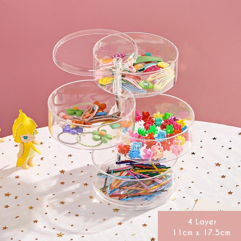 Bijoux de Pin Floroux - Rangement Transparent Rotatif