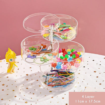 Bijoux de Pin Floroux - Rangement Transparent Rotatif