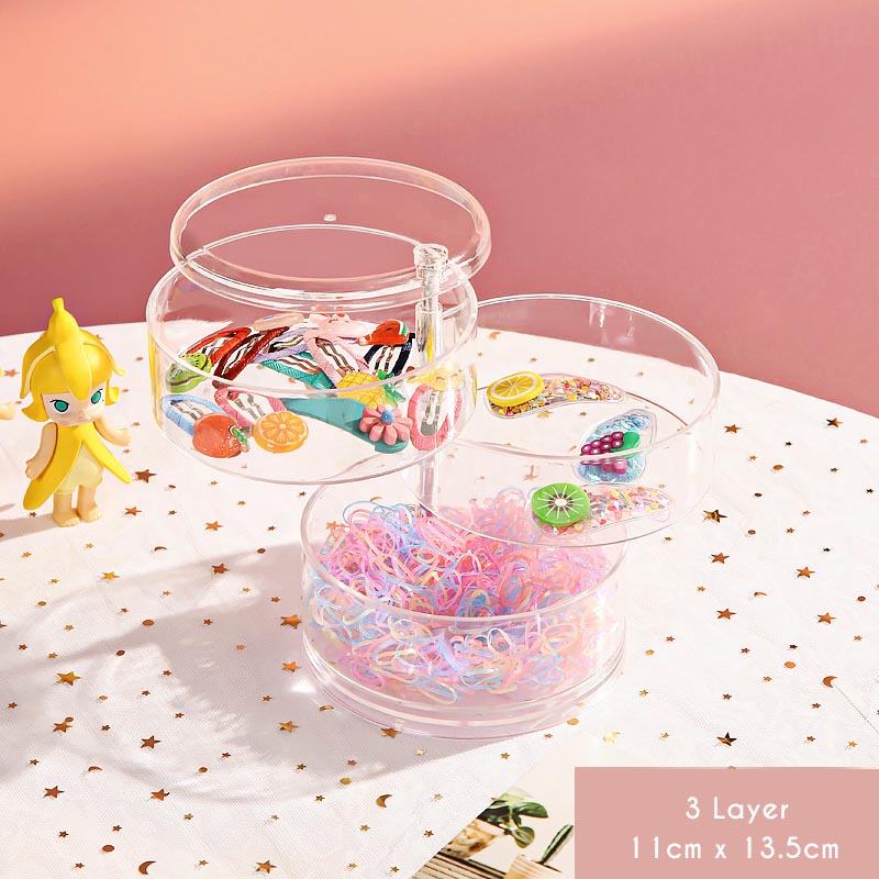 Bijoux de Pin Floroux - Rangement Transparent Rotatif