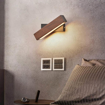 Floroux - Applique murale LED en bois, rotatif