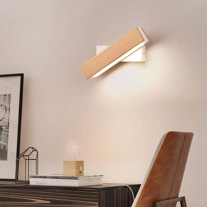 Floroux - Applique murale LED en bois, rotatif