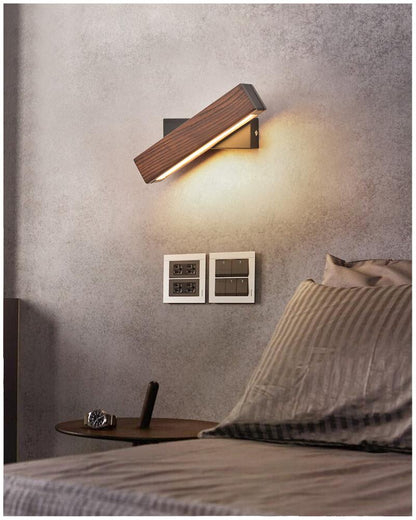 Floroux - Applique murale LED en bois, rotatif