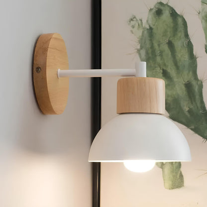 Floroux - Lampe murale en bois rustique au design scandinave pour des pièces cosy