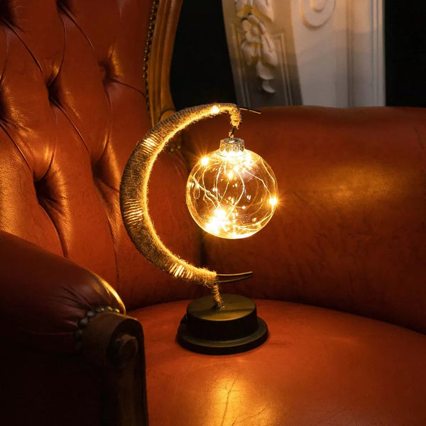 Floroux GLOBE – Lampe en verre lune chaude et confortable pour une atmosphère de rêve