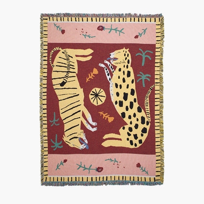 Floroux Wild Léopard & Tigre Couverture