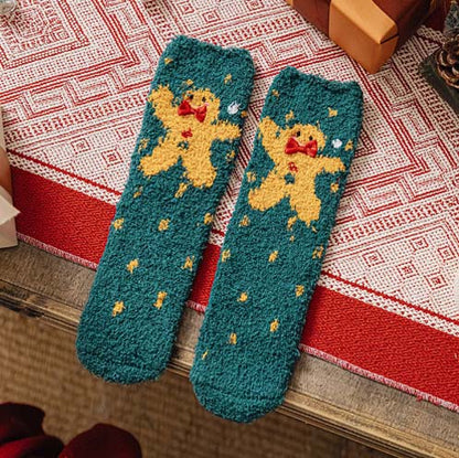 Écharpe tricotée de Noël, chaussettes assorties pour animal de compagnie et propriétaire