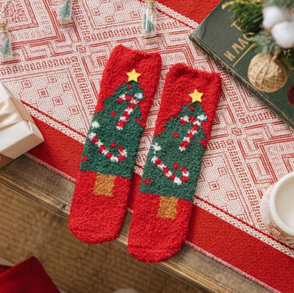 Écharpe tricotée de Noël, chaussettes assorties pour animal de compagnie et propriétaire