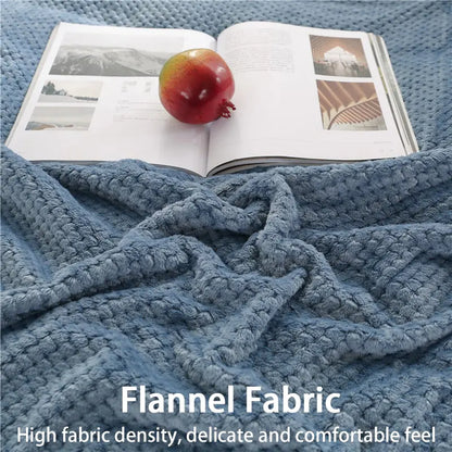 DouceHiver - Plaid Douillet en Flanelle pour Lit d'Hiver