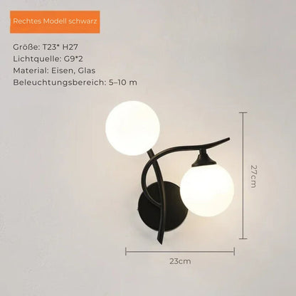 Floroux - Élégante lumière murale LED pour une atmosphère de vie accueillante