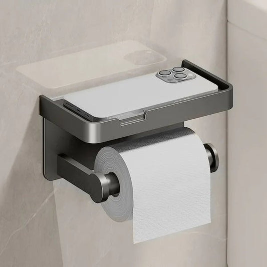 LuxeHold – Porte-rouleau de toilette multifonctionnel élégant