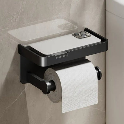 LuxeHold – Porte-rouleau de toilette multifonctionnel élégant