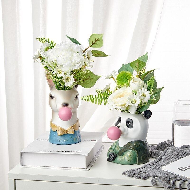 Floroux Decorative Animal Vase | Creative Flower Vase with Character