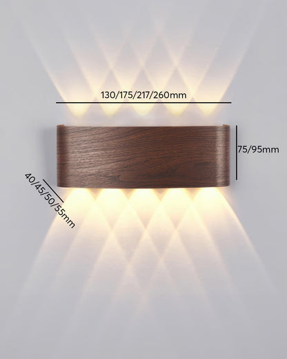 Lampe murale LED Lumina avec effet bois