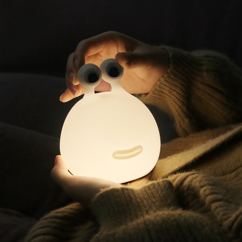 Lumières nocturnes LED en forme d'escargot en silicone squishy - Cadeau parfait pour les enfants et les filles