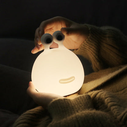 Lumières nocturnes LED en forme d'escargot en silicone squishy - Cadeau parfait pour les enfants et les filles
